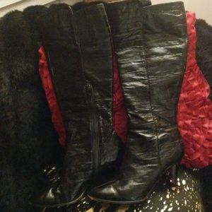 J. Renee black knee high boots